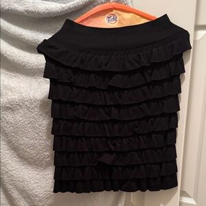 Black Ruffled Skirt